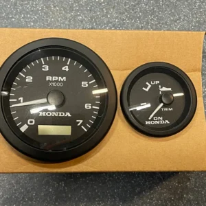 Honda speed and trim meter set black including digital hour meter